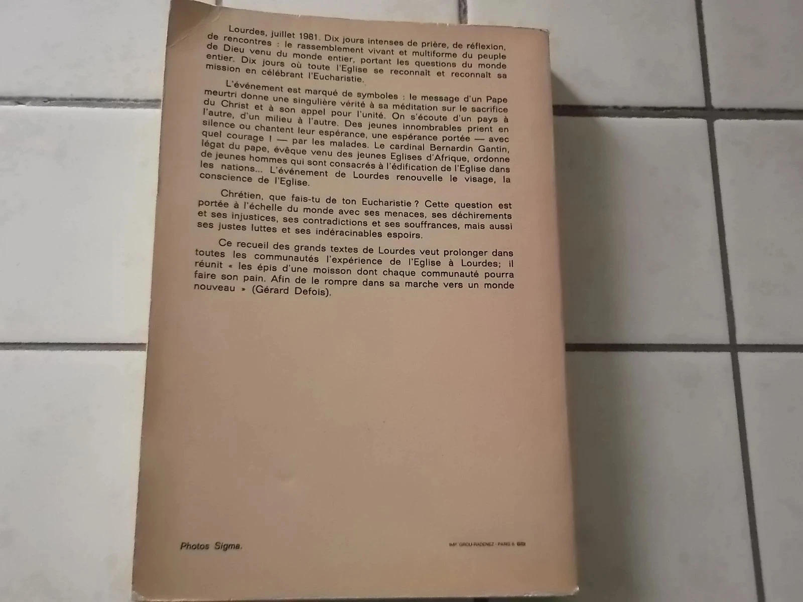 Congresso eucarístico Lourdes 1981 eucaristia rumo a um mundo novo – photo 3